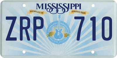 MS license plate ZRP710