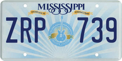 MS license plate ZRP739