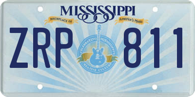 MS license plate ZRP811