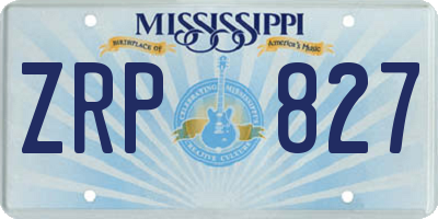 MS license plate ZRP827