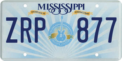 MS license plate ZRP877