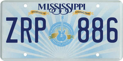 MS license plate ZRP886