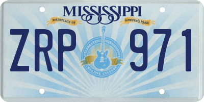 MS license plate ZRP971