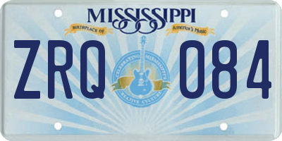 MS license plate ZRQ084