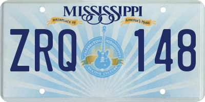 MS license plate ZRQ148