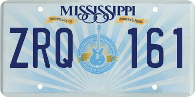 MS license plate ZRQ161