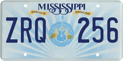 MS license plate ZRQ256