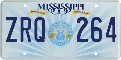 MS license plate ZRQ264