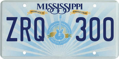 MS license plate ZRQ300