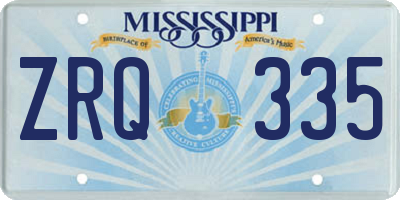 MS license plate ZRQ335