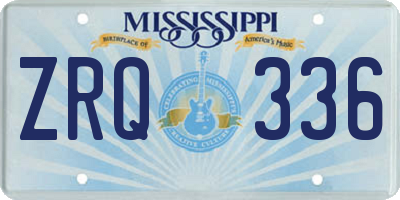 MS license plate ZRQ336