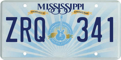 MS license plate ZRQ341
