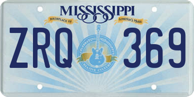 MS license plate ZRQ369