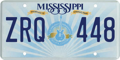 MS license plate ZRQ448