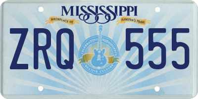 MS license plate ZRQ555