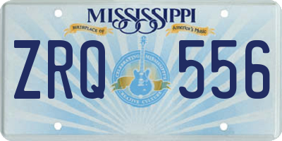 MS license plate ZRQ556