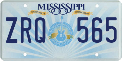 MS license plate ZRQ565
