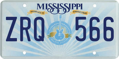 MS license plate ZRQ566