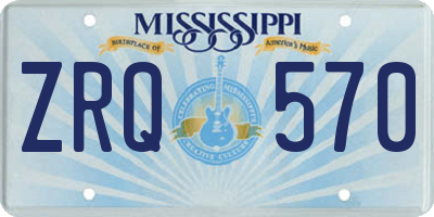 MS license plate ZRQ570