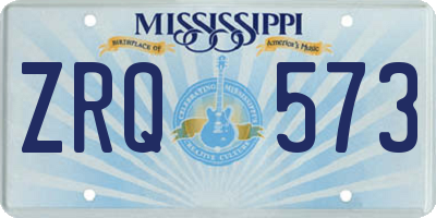 MS license plate ZRQ573