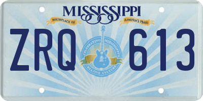 MS license plate ZRQ613