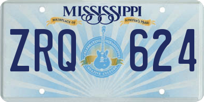 MS license plate ZRQ624
