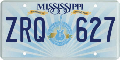 MS license plate ZRQ627