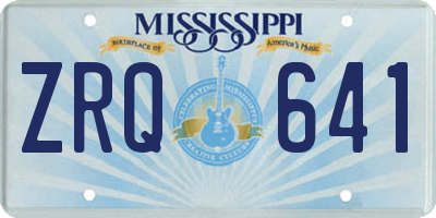 MS license plate ZRQ641