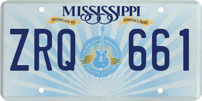 MS license plate ZRQ661