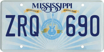 MS license plate ZRQ690