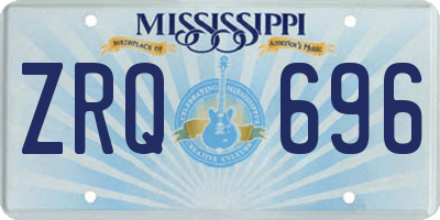 MS license plate ZRQ696