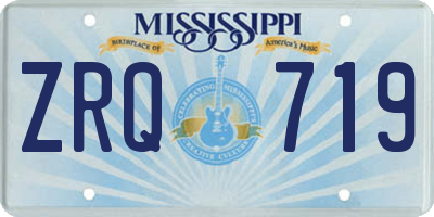 MS license plate ZRQ719
