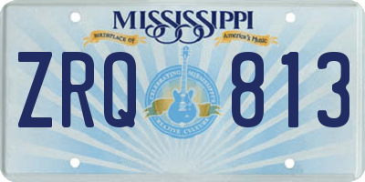 MS license plate ZRQ813