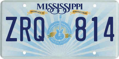 MS license plate ZRQ814