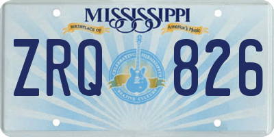 MS license plate ZRQ826