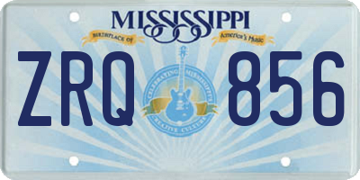 MS license plate ZRQ856
