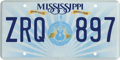 MS license plate ZRQ897