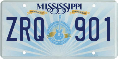 MS license plate ZRQ901