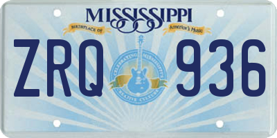 MS license plate ZRQ936