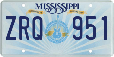 MS license plate ZRQ951