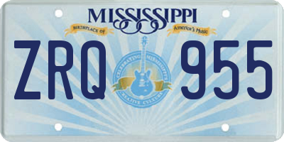 MS license plate ZRQ955