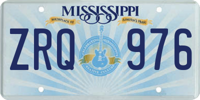 MS license plate ZRQ976