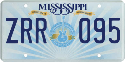 MS license plate ZRR095