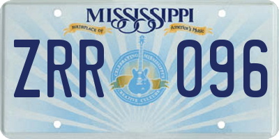 MS license plate ZRR096