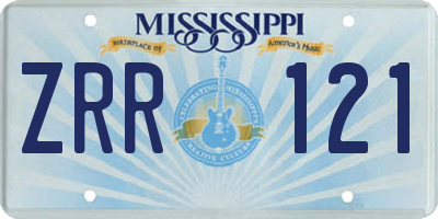 MS license plate ZRR121