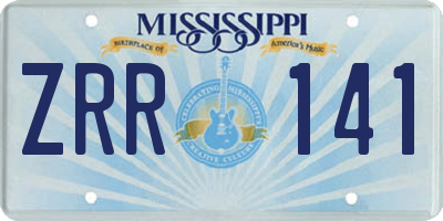 MS license plate ZRR141