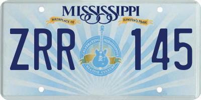 MS license plate ZRR145