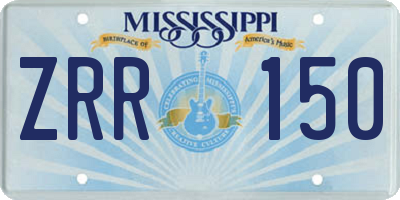 MS license plate ZRR150