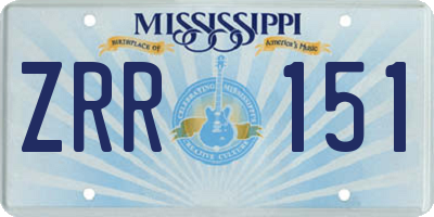 MS license plate ZRR151