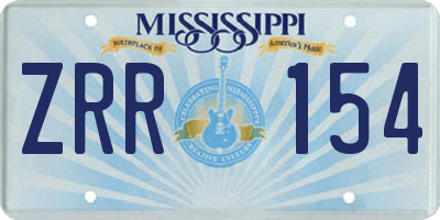 MS license plate ZRR154